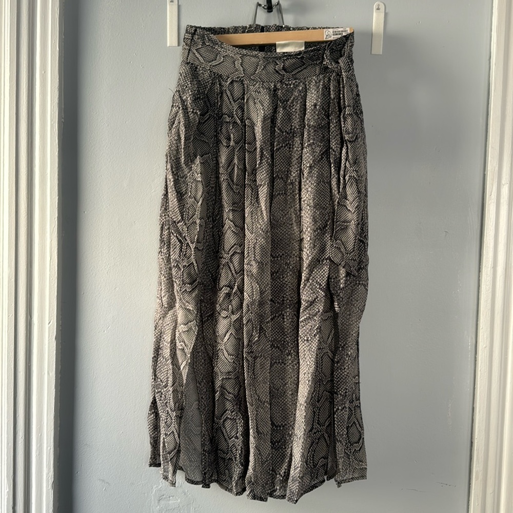 Anthropologie Maeve animal print A line skirt